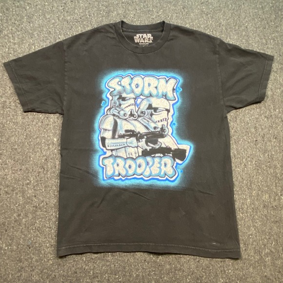 Star Wars Other - Star Wars Stormtrooper Graffiti Shirt Sz L Mens Black Skater Airbrush Graphic